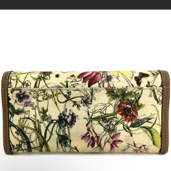 Gucci Wallet Long Floral Canvas Leather Bifold, authentic - Picture 3 of 10